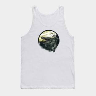 Dark Alligator Swamp Grunge Tank Top